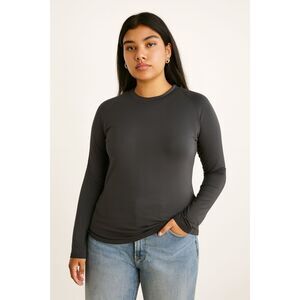 Black Long Sleeve Stretch Top